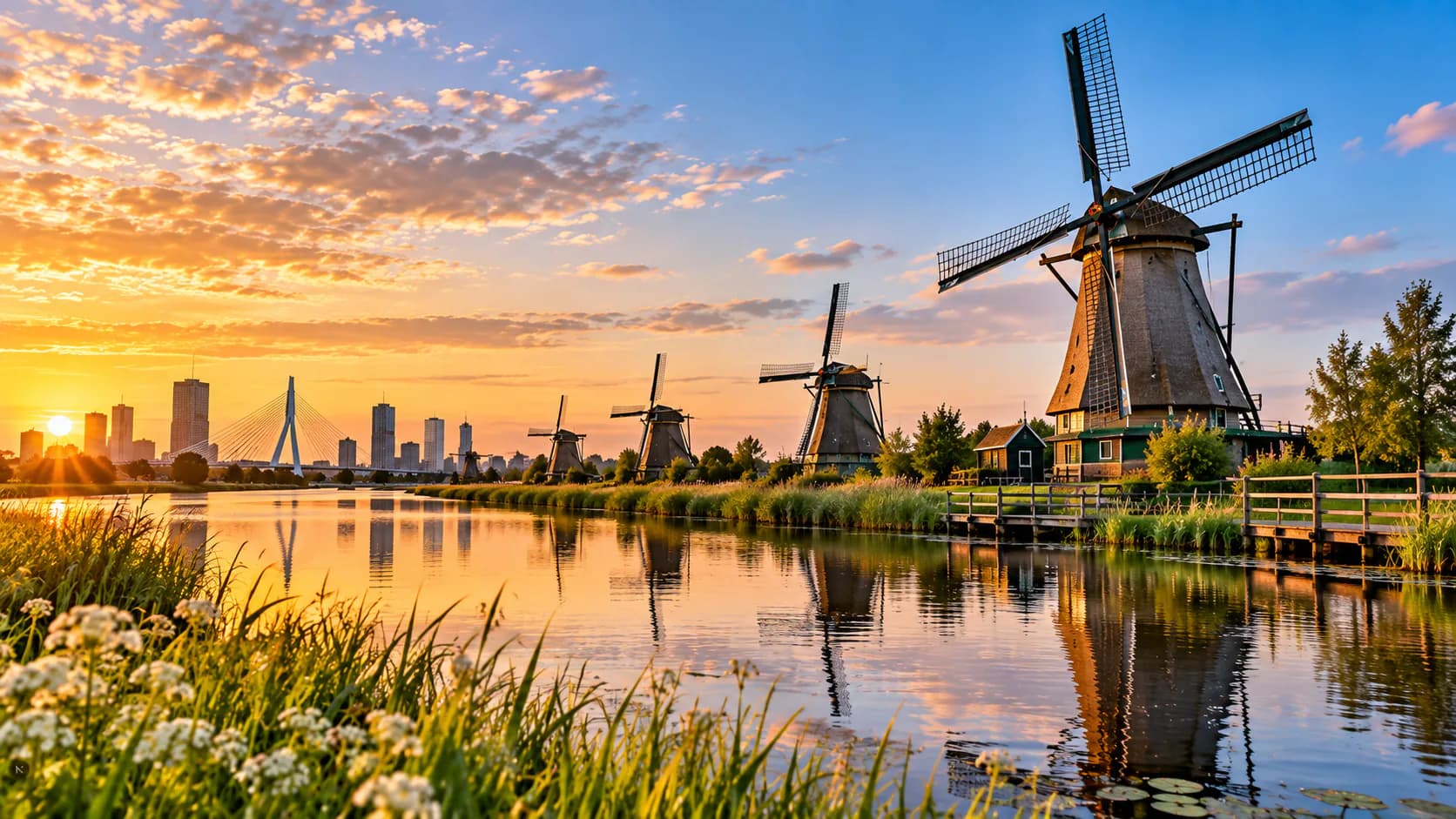 Rotterdam & Kinderdijk: Modern Holland Meets the Windmills